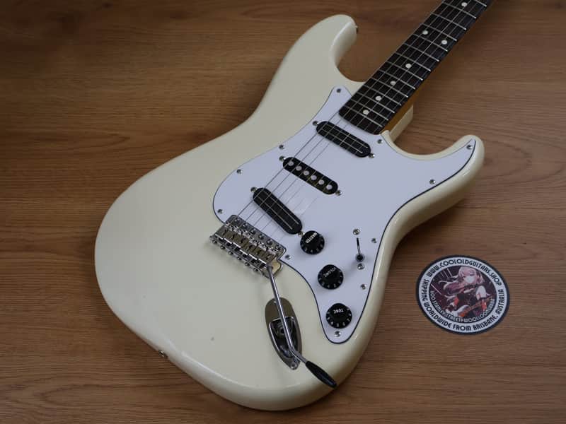 1983 Squier (by Fender Japan) "JV Series" SST-36 Scalloped Stratocaster (Vintage White) image 1
