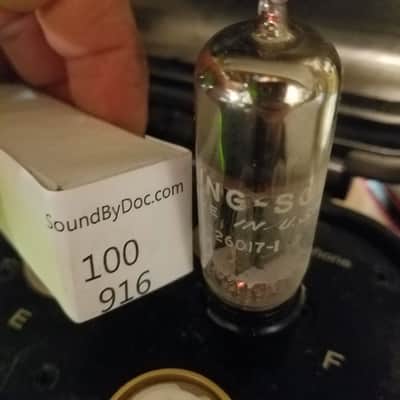 Tung-Sol 12BH7A tNOS AT1000 TESTED Vacuum Tube black plate 12BH7 dual triode 1950-1960 image 4