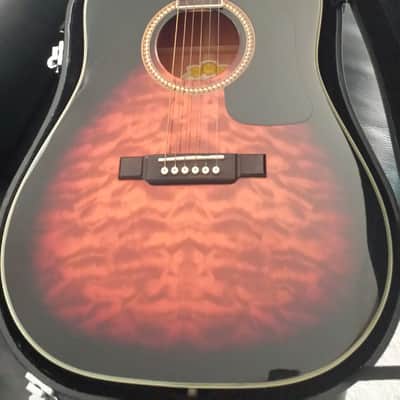 Washburn D10 QSB Acoustic Guitar + Original Hardcase. Stunning. image 9