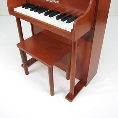 1960s Schoenhut Children's Toy Upright Piano Two Octave Near Mint Birch Cabinet & Matching Bench! image 21