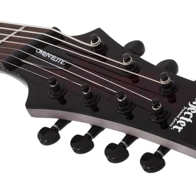 Schecter Omen Elite-7 Multiscale Black Cherry Burst image 16