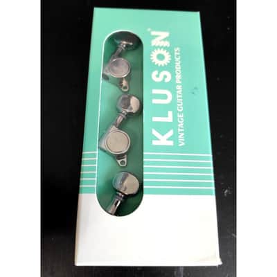 Kluson Nickel 6 in line Tuners, small rond butons, 1:18 MK6LN image 6