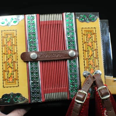 A Beautiful Melodija Four Row Button Box Accordion in it's Original Case image 7
