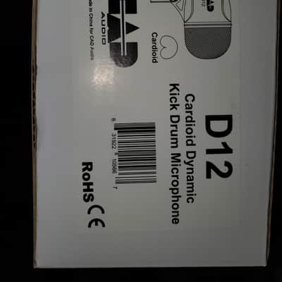 CAD D12 Cardioid Dynamic Bass Drum Mic NIB- Black image 3