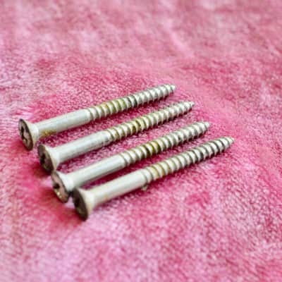 Vintage PRE-CBS 1959 Fender Stratocaster Neckplate Screw Set Telecaster Strat Tele P-Bass 1958 1957 image 1