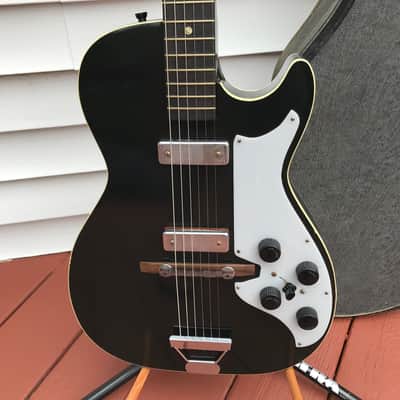 1962 Silvertone 1420 / Harmony H46 Stratotone Hollowbody Electric Guitar & OHSC image 1