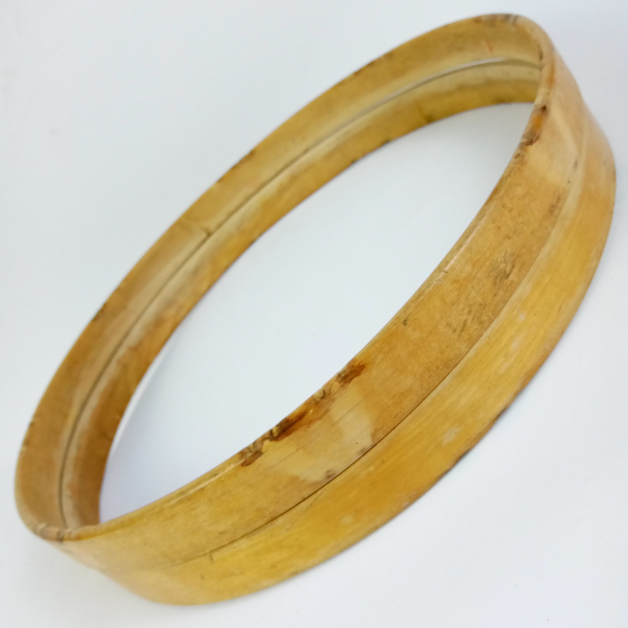 Vintage 14"2x Batter Wood Hoops/Rims 1Ply Solid Maple Vintage50s 8Lug Snare Drum — main photograph