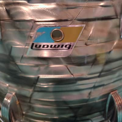 Ludwig 14"(Diameter)x10"(Depth) Tom 1970's - Sky Blue Pearl image 8