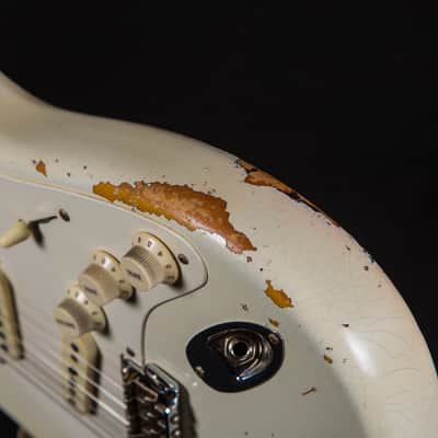Fender Custom Shop Masterbuilt Kyle McMillin 1958 Stratocaster Journeyman Relic Aged White Blonde 2023 -Mint image 21