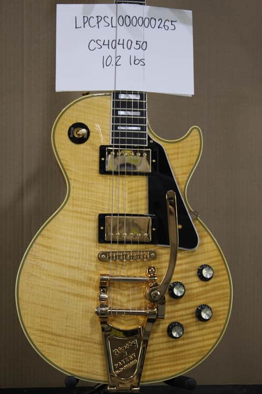 Gibson Custom Shop Les Paul Custom Figured Top Electric Guitar with Bigsby - Antique Natural 2026 w/OHSC image 1