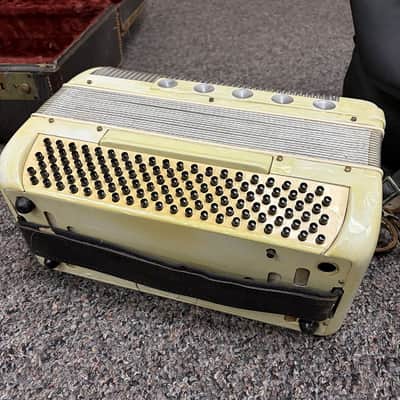 Scandalli small Piano Accordion, White image 9