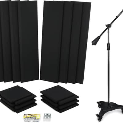 Primacoustic London 10 Acoustic Room Kit - Black  Bundle with Ultimate Support MC-125 Professional Studio Boom Microphone Stand image 1