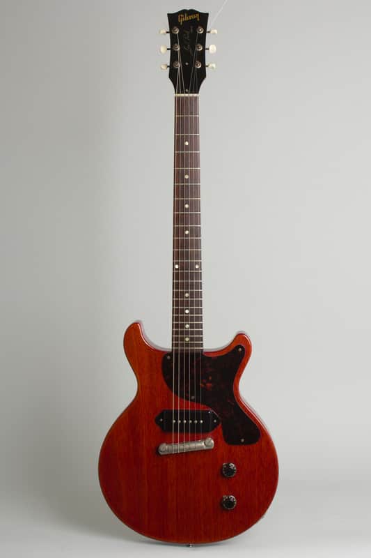Gibson  Les Paul Junior Solid Body Electric Guitar (1958), ser. #7312, black tolex hard shell case. image 1