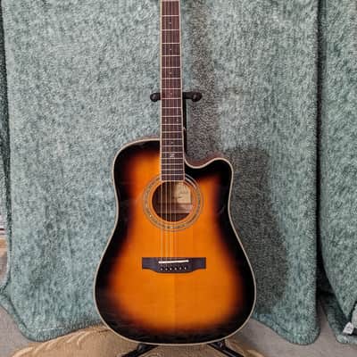 Zager ZAD50CE Solid Spruce/Mahogany Acoustic Electric Vintage Sunburst image 1