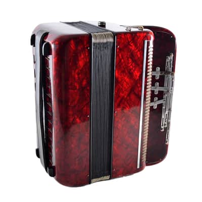 Rare Old/Vintage Top German Made Chromatic C System Button Accordion Hohner Artiste V - 120 bass + Brand New Petrof Straps - Golden Era image 12