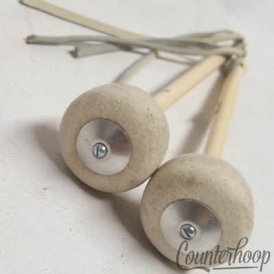 Dura/Dona? 2x 5048 Bass Drum Mallets Marching Stick Pair USA +Leather Thong image 3