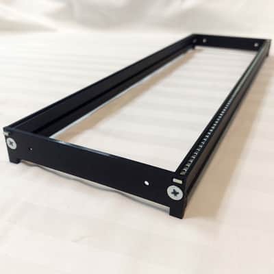 3U 56HP Eurorack Rails Kit with Brackets & Threaded Inserts (Black / Silver) image 5