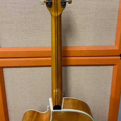Vintage 1959 Hofner President Natural Blonde Acoustic Guitar Figured Maple Back image 14