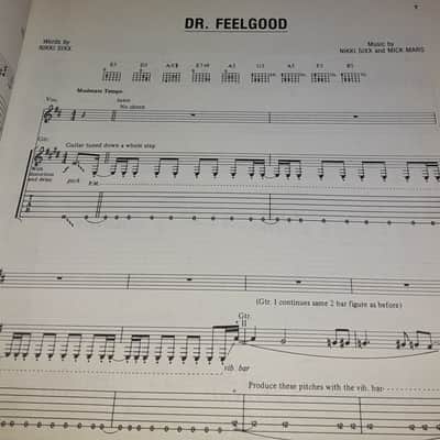 MOTLEY CRUE - DR. FEELGOOD - GUITAR TAB BOOK - TABLATURE - MUSIC SONGBOOK DR image 3