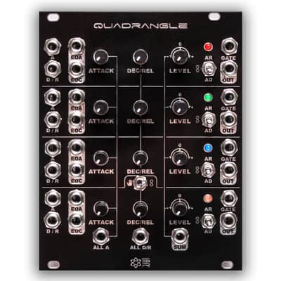 Synthrotek Quadrangle PCBs, Panel and ICs: Eurorack Quad Envelope Generator Module image 2