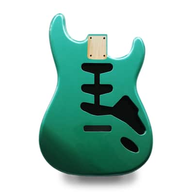 Stratocaster Guitar Body SSS - Metallic Race Green - 2 Piece American Alder image 1