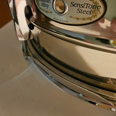 Pearl STS5514 14x5.5" Sensitone Steel Snare Drum 2000s - Chrome Over Steel image 5