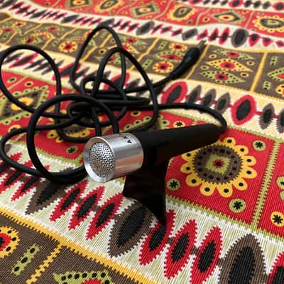 rare Akai Dynamic Microphone, Vintage, 1970s, Japan, comes with stand image 1