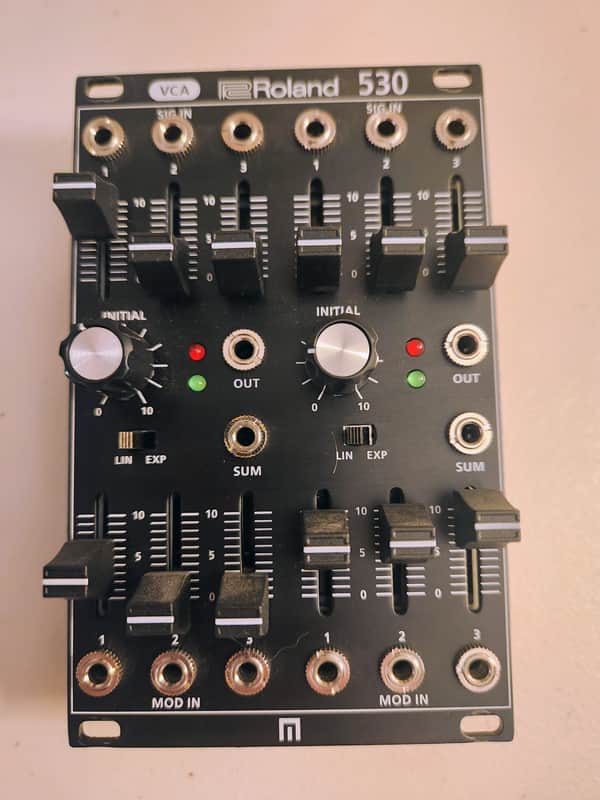 Roland System-500 530 Eurorack Dual VCA Module 2016 - Present - Black image 1