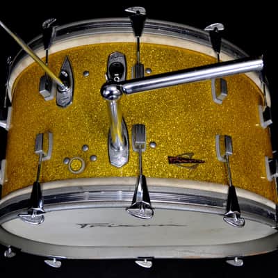 Trixon 25.5/13/16/5x14 Drum Set - Speedfire Gold Glitter NOS image 10