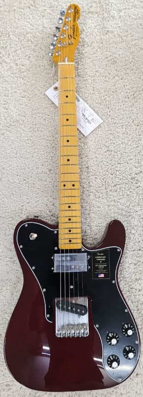 Fender American Vintage II 1977 Telecaster Custom, Maple Neck, Wine w/Case image 1