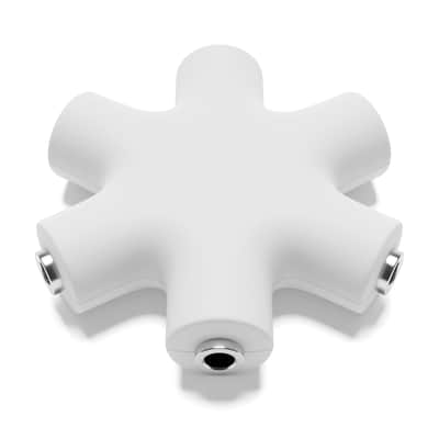 ExcelValley [White] Mono Patch Cable Splitter Hub 6 Port 5 Way TS 3.5mm 1/8" Modular Synth Eurorack image 3