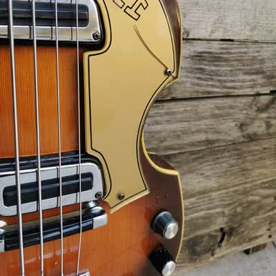 RIF 943 Meazzi Effe Vintage Violin Bass sunburst made in italy image 8