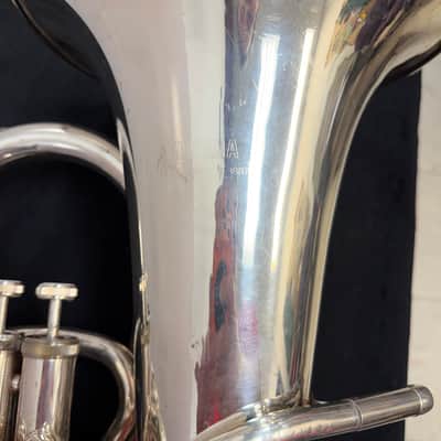 Used Yamaha YEP-321 Silver 4-Valve Bb Euphonium with SKB 375 Case Just Serviced image 4