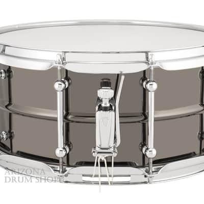 LUDWIG Universal Brass Snare Drum 6.5 x 14 Black Nickel Over Brass w/ Chrome (LU6514C)  NEW! image 2