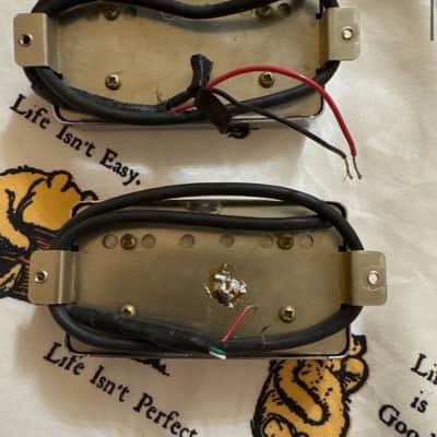 Harmony USA Gold Foil Humbucker Pickup Set Alnico III Comet Neck 7.7 / Bridge 7.6 Ohms Humbucker Pickups Heritage Factory Kalamazoo Goldfoil image 2