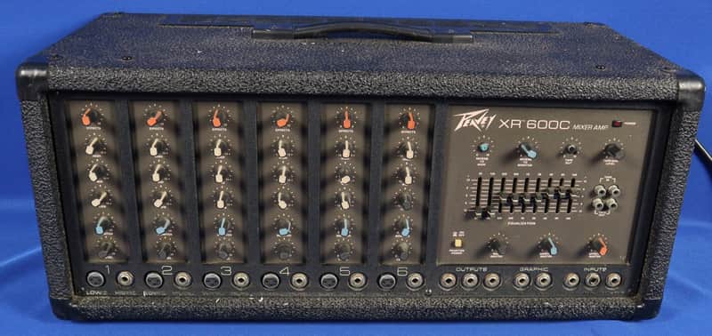 Vintage Peavey XR 600C 6-Channel Powered Mixer Amplifier Amp Series 400 BH image 1