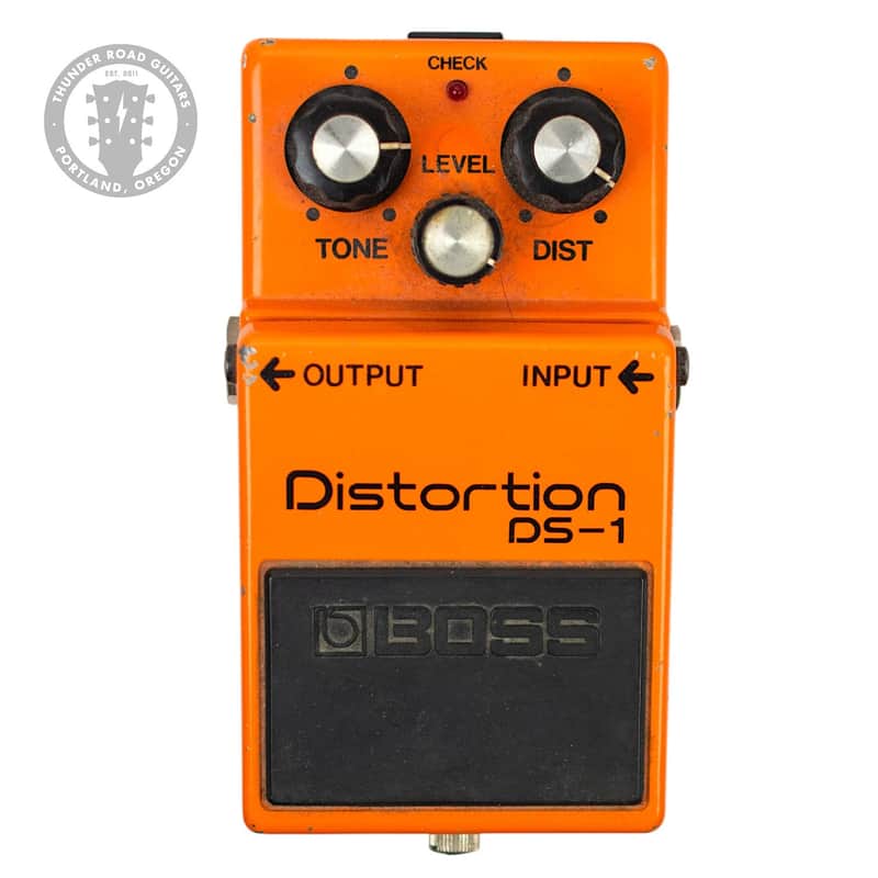 1980 Boss DS-1 Distortion Pedal Orange w/Long Dash, Silver Screw, Black Label and TA7136AP Chip #9500 image 1