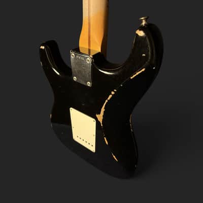 Fender Custom Shop '57 Stratocaster Relic - Time Machine - HW Pickups - 3,37kg 2014 - Black - VIDEO image 8