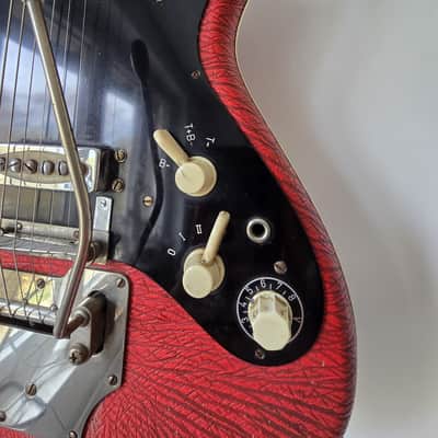 Vintage 1960s Klira Triumphator Electric Guitar - Red Vinyl - Fully Serviced - Pro Setup 1.9mm image 9