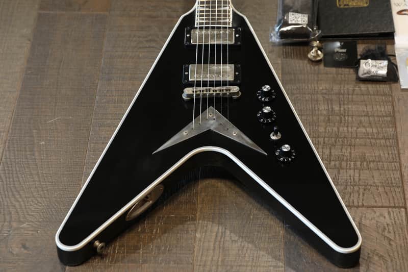 2022 Gibson Custom Dave Mustaine Signature Flying V Exp Black Ebony VOS + COA OHSC