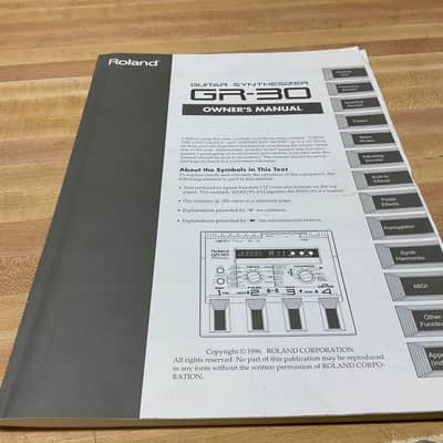 Roland GR-30 Guitar synthesizer Owner’s Manual