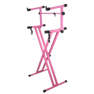 5 Core 2 Tier Keyboard Stand Combo Heavy Duty Adjustable Piano Stand with Extension Arm image 3