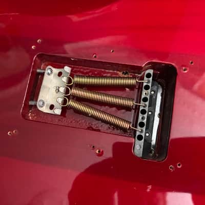 Unbranded Transparent Red Burst S Type Guitar Body inc Bridge image 15