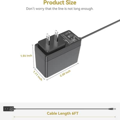 UL 9V AC Adapter Compatible with RockJam Rock Jam RJ-561 RJ561-SK RJ-661 RJ661-SK RJ361 RJ5061 61 Key Electronic Keyboard Piano RJ-654 RJ654 RJ549 RJ 549 49 54 Key DR10010U107 1A Power Supply image 3