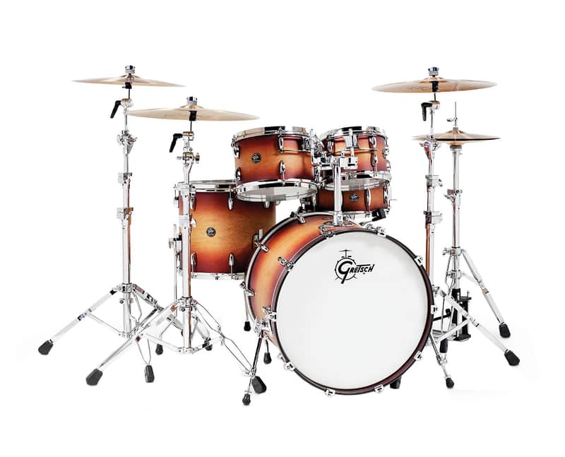 Gretsch Renown 5-pc Drum Set (22/10/12/16/14 Snare) - Satin Tobacco Burst image 1