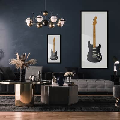 Fender Stratocaster | David Gilmour - "The Black Strat" | Half scale PRINT image 4
