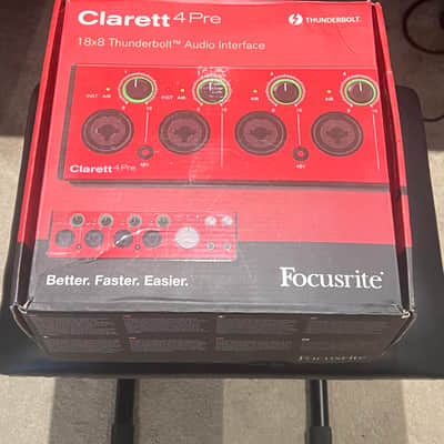 Focusrite Clarett 4Pre Thunderbolt Audio Interface 2010s - Red image 2