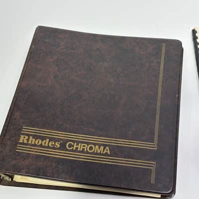 Vintage Rhodes Chroma Binder + Manuals – Programming, Interface & Performance Rhodes 1970