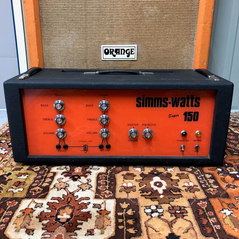 Vintage 1960s (1969) Simms Watts Super 150 150w KT88 Guitar Valve Amplifier Head image 1