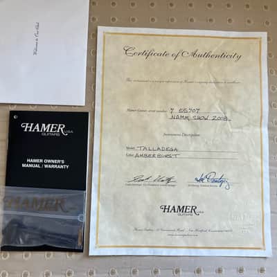 Hamer Talladega USA 2008 NAMM Show with cert - Incredible guitar image 7